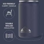 Hydrapeak Mini 14oz Water Bottle with Straw Lid, Stainless Steel Double Wall Insulated Water Bottle | Leak-Proof and Spill-Proof Water Bottle, 24 Hours Cold (Navy) - Image 4