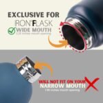 IRON °FLASK Spout Lid for Wide Mouth, Insulated Sports Water Bottles, Chug Lid, BPA Free 2 Lids (Graphite) - Image 4