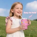 Bella's Friends Handy Mini Tumbler – Adorable 9 oz Toddler Sippy Cup, Stainless Interior & Silicone Body, Leak‑Proof, Dishwasher Safe, Gift for 1-3 Years Old Girls & Boys, 2 Pack, Lilac & Peony - Image 3