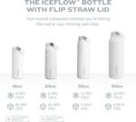 STANLEY IceFlow Flip Straw Water Bottle 17 oz | Built-In Straw for Travel and Sports | Lightweight and Leak Resistant | Insulated Stainless Steel | BPA-Free | Polar - Image 5
