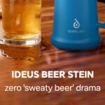 Ideus Insulated Beer Stein, 24/32oz Stainless Steel Double Walled Beer Mug Giant Bar Drinkware Metal Beer Cup with Big Grip Handle (Cerulean, 34oz (1,000ml)) - Image 6