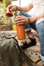 LifeStraw Go Series – Insulated Stainless Steel Water Filter Bottle for Travel and Everyday Use, Removes Bacteria, Parasites and Microplastics, Improves Taste, 18oz Kyoto Orange - Image 6
