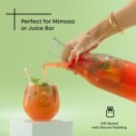 JoyJolt Glass Carafe with Lid, Set of 3 – 1 Liter Glass Pitcher for Mimosa Bar, Water, Iced Tea, Juice, Wine, Lemonade, Milk – Dishwasher Safe Beverage Drink Dispensers for Brunch, Parties - Image 5