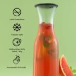 JoyJolt Glass Carafe with Lid, Set of 3 – 1 Liter Glass Pitcher for Mimosa Bar, Water, Iced Tea, Juice, Wine, Lemonade, Milk – Dishwasher Safe Beverage Drink Dispensers for Brunch, Parties - Image 6