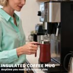 Insulated Coffee Mug with Handle and Lid, 480ml/16oz Stainless Steel Coffee Cup, Travel Coffee Mug Tumbler for Hot and Cold Coffee, Tea, Drinks(Red) - Image 5