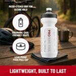 PRO BIKE TOOL Bike Water Bottle 550 ml 19 oz -for All Fitness and Cycling - Soft Silicone Mouthpiece – Fast Flow Valve - Easy Squeeze Bidon (White) - Image 5