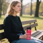 SASEUM Sport Water Bottle 18oz Stainless Steel Double Wall Vacuum Thermal Mug with Leak Proof Spout Lids, Wide Mouth Metal Insulated Water Jug for Gym and Travel（Red） - Image 5