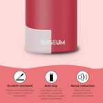 SASEUM Sport Water Bottle 18oz Stainless Steel Double Wall Vacuum Thermal Mug with Leak Proof Spout Lids, Wide Mouth Metal Insulated Water Jug for Gym and Travel（Red） - Image 8