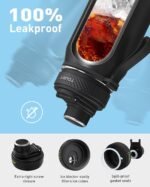 TOURIT 32oz Stainless Steel Wide Mouth Water Bottle, Double-Wall Vacuum Insulation with Spout Lid for Sports and Travel, White - Image 4