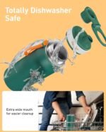 TOURIT 32oz Stainless Steel Wide Mouth Water Bottle, Double-Wall Vacuum Insulation with Spout Lid for Sports and Travel, White - Image 6