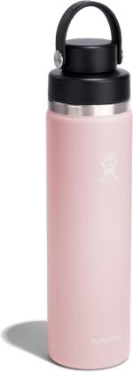 Hydro Flask Water Bottle - Insulated Stainless Steel - Wide Mouth Flex Chug Lid, Non Spill, Leakproof in 24 Oz Trillium Pink - Image 3