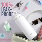 Ello Cooper 22oz Stainless Steel Water Bottle with Straw and Carry Handle, Double Walled and Vacuum Insulated Metal, Leak Proof Locking Lid with Soft Silicone Spout, Reusable, BPA Free, Sage - Image 5