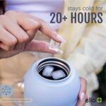 Ello Cooper 22oz Stainless Steel Water Bottle with Straw and Carry Handle, Double Walled and Vacuum Insulated Metal, Leak Proof Locking Lid with Soft Silicone Spout, Reusable, BPA Free, Sage - Image 6