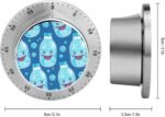 Water Bottle Pattern Kitchen Timer 60 Minute Visual Wind Up Timers Indoor Mechanical Timers with Magnetic Base Stainless Steel Timer for Home Cooking Time Management Tool - Image 3