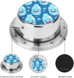 Water Bottle Pattern Kitchen Timer 60 Minute Visual Wind Up Timers Indoor Mechanical Timers with Magnetic Base Stainless Steel Timer for Home Cooking Time Management Tool - Image 4