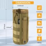 Molle Water Bottle Holder, Upgraded 1000D Nylon Tactical Molle Water Bottle Pouch, Sports Water Bottle Bag Bottom Mesh Lining Hydration Carrier for Camping, Climbing, Hiking and Travelling - Image 3