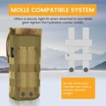 Molle Water Bottle Holder, Upgraded 1000D Nylon Tactical Molle Water Bottle Pouch, Sports Water Bottle Bag Bottom Mesh Lining Hydration Carrier for Camping, Climbing, Hiking and Travelling - Image 4