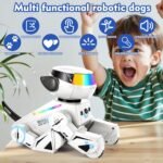 Smart Robot Dog for Kids,Interactive Robotic Puppy, Touch Sensor,Programmable Actions, Dancing &Singing, LED Eyes, Rechargeable Battery, Gift for Boys & Girls Ages 6-12 (White) - Image 3