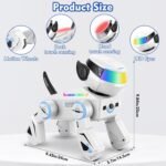 Smart Robot Dog for Kids,Interactive Robotic Puppy, Touch Sensor,Programmable Actions, Dancing &Singing, LED Eyes, Rechargeable Battery, Gift for Boys & Girls Ages 6-12 (White) - Image 8