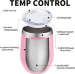 12oz/6 Pack Wine Tumbler Glasses with Lid Stemless Double Wall Vacuum Stainless Steel Travel Tumbler Keeping Cold & Hot for Wine,Coffee,Cocktails,Christmas Drinks-Family and Gifts - Image 5