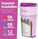 16 oz Travel Coffee Mug with Ceramic Coating, Leak-Proof Vacuum Insulated Coffee Tumbler with Lid, Reusable Double Wall Stainless Steel Travel Cup for Hot& Cold Drinks (Violet Dream) - Image 4