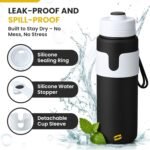 Collapsible Water Bottles – BPA-Free Silicone, Leak-Proof & Lightweight Foldable Water Bottle for Travel, Hiking, Camping, Sports & Everyday Use – Compact, Reusable, Portable, Easy Clean - Image 3