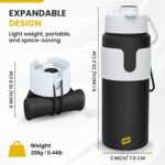 Collapsible Water Bottles – BPA-Free Silicone, Leak-Proof & Lightweight Foldable Water Bottle for Travel, Hiking, Camping, Sports & Everyday Use – Compact, Reusable, Portable, Easy Clean - Image 4