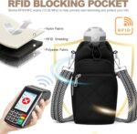 Water Bottle Carrier Bag with Strap, Water Bottle Purse with Phone Pocket 40oz for Walking Hiking - Image 6