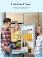 QCen 18oz Clear Glass Bottle for Juicing, Reusable Glass Water Bottles for Juicer Machine, with Stainless Steel Leak-Proof Lids, Wide Mouth Liquid Storage Containers, BPA Free, Set of 6 - Image 3