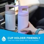 GROSCHE Alpine Flip n' Sip 20 oz Insulated Water Bottle - Stainless Steel, Leakproof Flask with Straw - Perfect for Gym, Travel & Outdoor Use - Keeps Water Cold up to 60 hrs - Lavender - Image 4