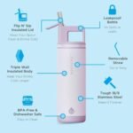 GROSCHE Alpine Flip n' Sip 20 oz Insulated Water Bottle - Stainless Steel, Leakproof Flask with Straw - Perfect for Gym, Travel & Outdoor Use - Keeps Water Cold up to 60 hrs - Lavender - Image 5