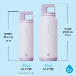 GROSCHE Alpine Flip n' Sip 20 oz Insulated Water Bottle - Stainless Steel, Leakproof Flask with Straw - Perfect for Gym, Travel & Outdoor Use - Keeps Water Cold up to 60 hrs - Lavender - Image 7