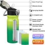 BJPKPK Stainless Steel Insulated Water Bottle with Straw Lid 18oz Reusable Metal Thermal Flask Bottles Keep Cold and Hot,Bamboo Grove - Image 3