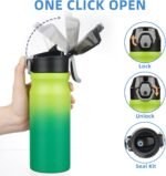 BJPKPK Stainless Steel Insulated Water Bottle with Straw Lid 18oz Reusable Metal Thermal Flask Bottles Keep Cold and Hot,Bamboo Grove - Image 4