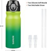 BJPKPK Stainless Steel Insulated Water Bottle with Straw Lid 18oz Reusable Metal Thermal Flask Bottles Keep Cold and Hot,Bamboo Grove - Image 5