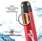 MILTON New Crown 400 Thermosteel 24 Hours Hot and Cold Water Bottle, 350 ml, Red | Easy to Carry | Office, Hiking, Trekking, Travel, Gym, Home, Kitchen Bottle - Image 3