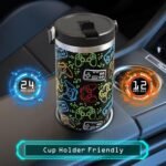 30 oz Gamer Tumbler with Straw, 30oz Gaming Flip Straw Tumbler Insulated Coffee Travel Mugs Cup Water Bottle Gamer Gifts for Men Dad Boy Boyfriend - Image 5