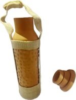 Traditional Earthenware Terracotta Water Bottle (1 Liter) with Vacuum Lid | Natural Cooling & Alkaline Properties | Perfect for Water Wine & Décor | Eco-Friendly Gift with Jute-Made Bottle Carrier - Image 3
