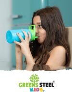 Kids Water Bottle - 12oz Orange | Leak Proof With Straw & Handle | 24 Hours Cold | Insulated, Double Wall Stainless Steel | Easy Sip Toddler Cup | Child's Flask | Eco Friendly - Image 8