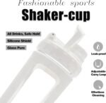 Glass Shaker Cup Odorless BPA Free– Glass Shaker Bottle for Protein 26oz Durable Borosilicate Glass, Leak-Proof & BPA-Free – Ideal for Creamy Protein Shakes, Smoothies & Workout Drinks (White) - Image 5
