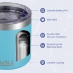 HASLE OUTFITTERS 10oz Insulated Tumblers with Lid and Straw,Stainless Steel Tumbler Travel Coffee Mug,Double Wall Reusable Tumbler Cup for Iced and Hot Drinks(Mint Green,12 Pack) - Image 3
