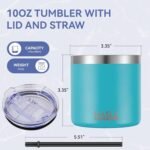 HASLE OUTFITTERS 10oz Insulated Tumblers with Lid and Straw,Stainless Steel Tumbler Travel Coffee Mug,Double Wall Reusable Tumbler Cup for Iced and Hot Drinks(Mint Green,12 Pack) - Image 4