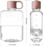 Portable Flat Water Bottle, BPA Free Tritan Plastic Travel Water Bottle for Camping, Fitness, Outdoor Sports, Fits Purse and Pocket (Pink, 12.2 oz) - Image 3