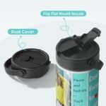 PYD Life 4 Pack Sublimation Water Bottle Blanks 30 OZ 900 ML Sports Wide Mouth Vacuum Insulated Straight Tumblers with Flip Straw and Portalbe Handle - Image 3