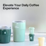 SaturnBird 12 oz Coffee Mug with Lid, for Cold & Hot Drinks, Vacuum Insulated Stainless Steel Coffee Tumbler for Cold & Hot Drinks, Reusable Double-Wall, BPA-Free, Seafoam Green (NO.2) - Image 3