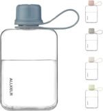 Portable Flat Water Bottle,BPA Free Reusable Tritan Plastic Travel Water Bottle Cup,Lightweight Leakproof Slim Water Bottles Fits Purse,Backpacking,Hiking (Blue, 8 oz) - Image 3