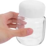 Luxshiny Borosilicate Glass Water Bottle 10 Oz Mini Clear Portable Drinking Jar for Juice Milk and Cold Beverages with Measurement Scale - Image 6
