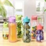 Plastic Coffee Travel Mugs Water Bottle Sports Water Bottle Cup for Milk, Coffee, Tea, Juice Size 350ml (12oz), Pack Of 4 - Image 6