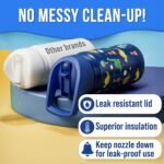 Stainless Steel 14 OZ Kids Water Bottle with Straw | BPA-Free Insulated Water Bottle with Leak-Proof Lid | Dinosaur Kids Water Bottle for School | Kids Stainless Steel Water Bottles - Image 7