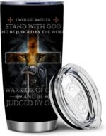 Christian Gifts Flask Warrior of God Faith 20oz Insulated Travel Mugs Stainless Steel Vacuum Tumbler with Lid Special Christmas Gifts for Men（Pack of 1） - Image 3